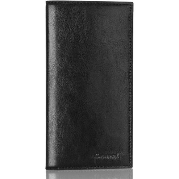 Premium Leather Checkbook Cover Black1 - Picture 1 of 6